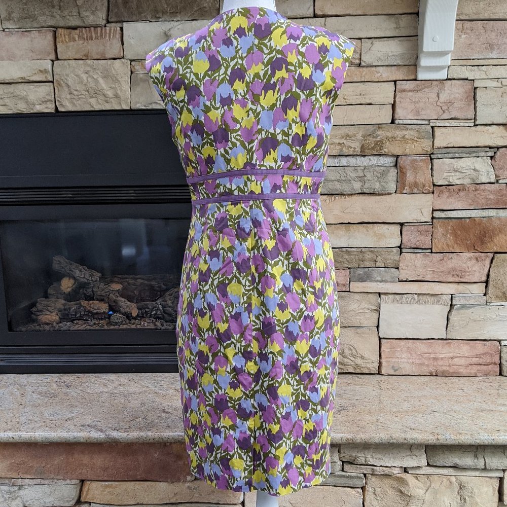Boden Petite Floral Cotton Easter Dress SZ 8P - Picture 4 of 6